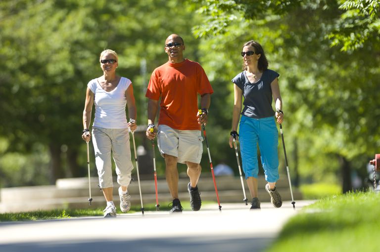 Nordic Walking, træning uden, walking poles, arbejder hårdere, nakke skulder, Nordic Walking Poles