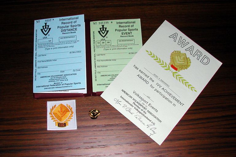 Achievement Award, Record Books, året rundt, Achievement Award Programmet, American Volkssport, American Volkssport Association