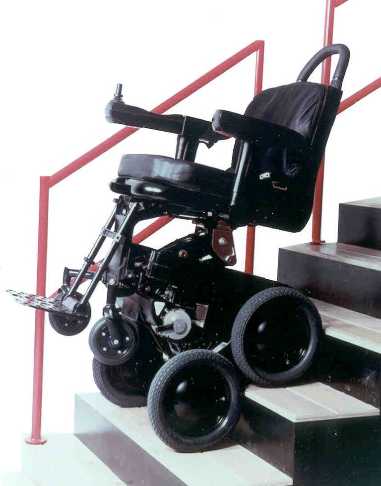 trappe klatring, skifter vægt, trappeklatring kørestol, betjene iBOT, Betjening kørestolen