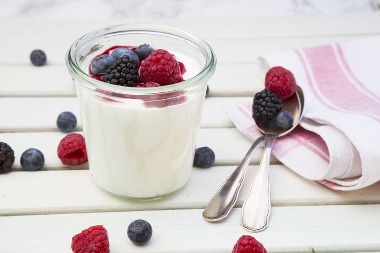 græsk yoghurt, kilde kulhydrat, servering frugt, sukkerfri sødemiddel, almindelig yoghurt